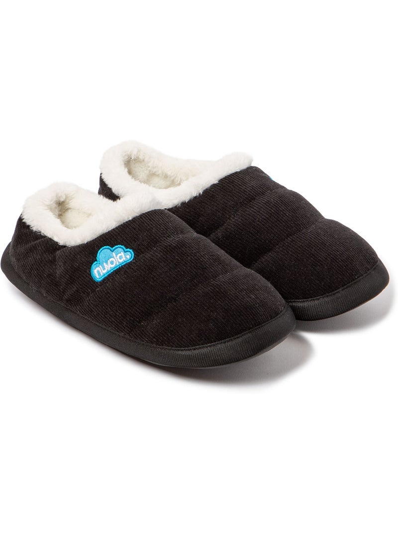 Chaussons unisexes Nuvola avec semelle en gomme Noir - Kiabi