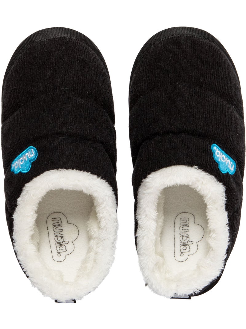 Chaussons unisexes Nuvola avec semelle en gomme Noir - Kiabi