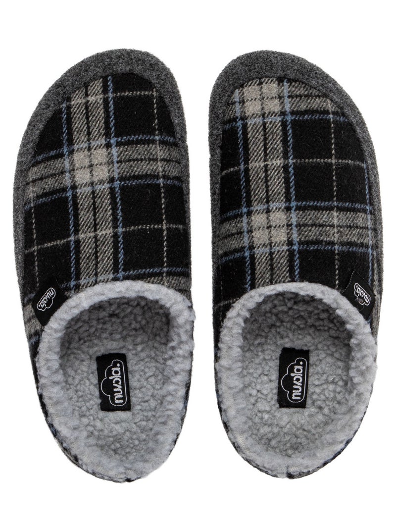 Chaussons unisexes Nuvola avec semelle en gomme Noir - Kiabi