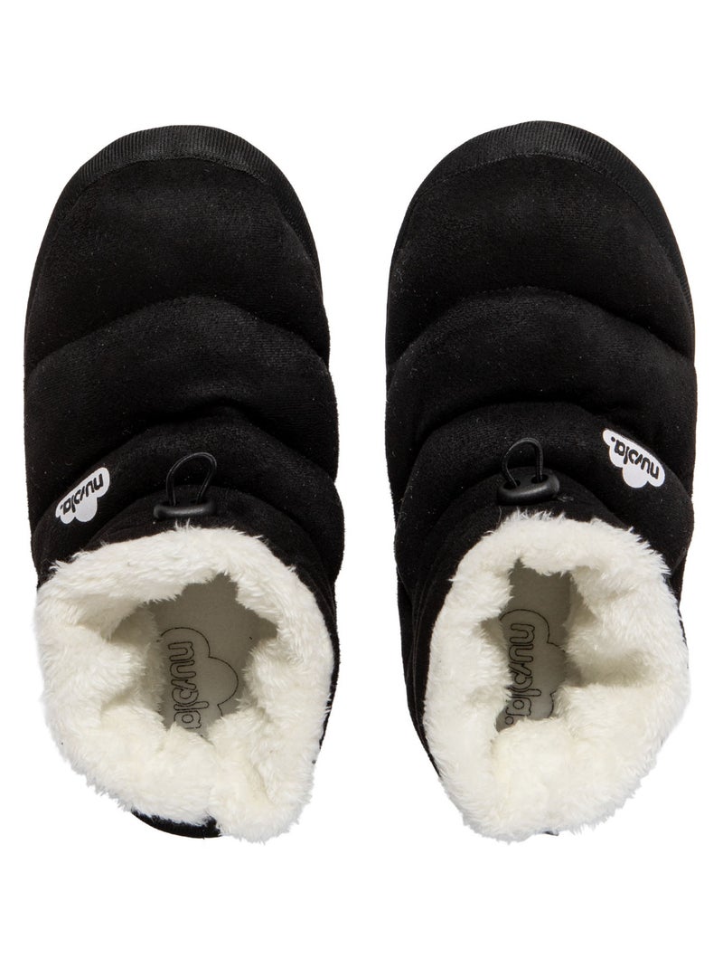 Chaussons unisexes Nuvola avec semelle en gomme Noir - Kiabi