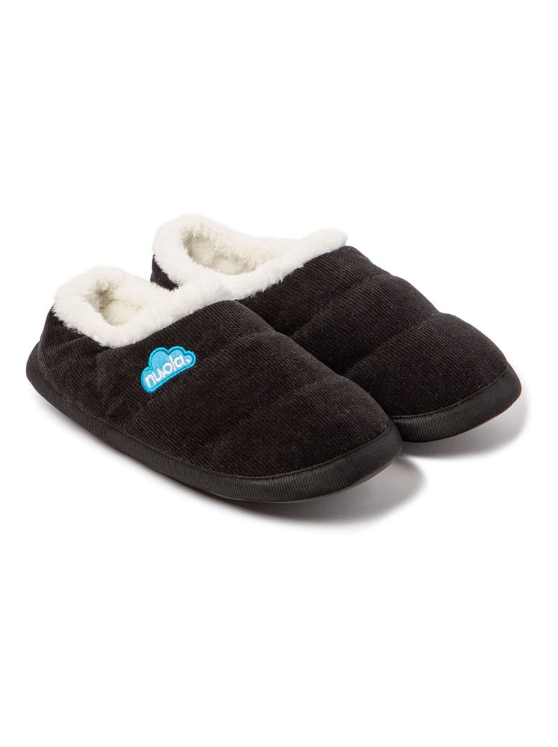 Chaussons unisexes Nuvola avec semelle en gomme Noir - Kiabi
