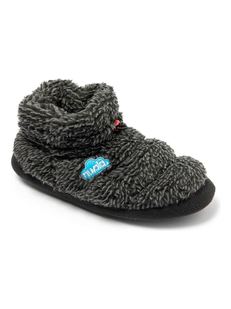 Chaussons unisexes Nuvola avec semelle en gomme Noir mat - Kiabi
