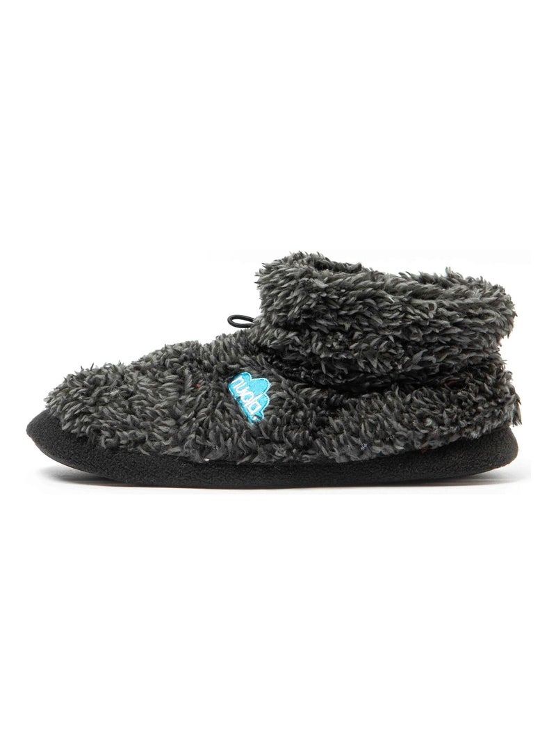 Chaussons unisexes Nuvola avec semelle en gomme Noir mat - Kiabi