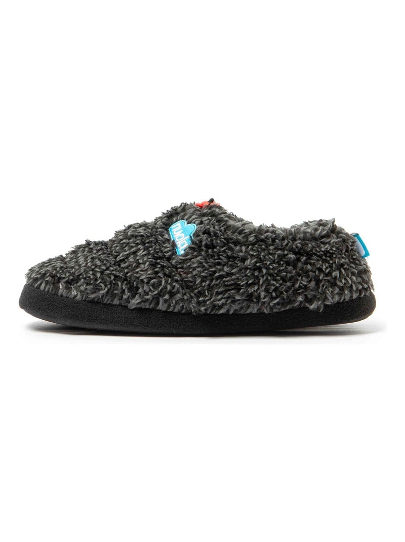 Chaussons unisexes Nuvola avec semelle en gomme Noir mat - Kiabi