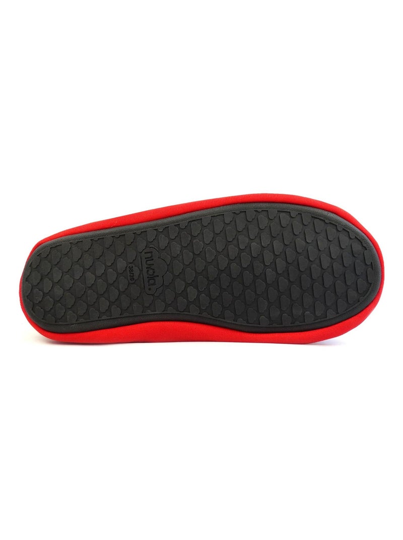 Chaussons unisexes Nuvola avec semelle en gomme Rouge - Kiabi