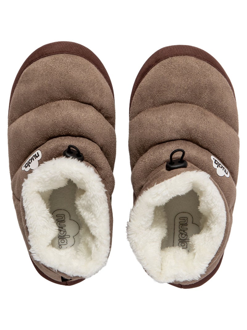 Chaussons unisexes Nuvola avec semelle en gomme Taupe - Kiabi