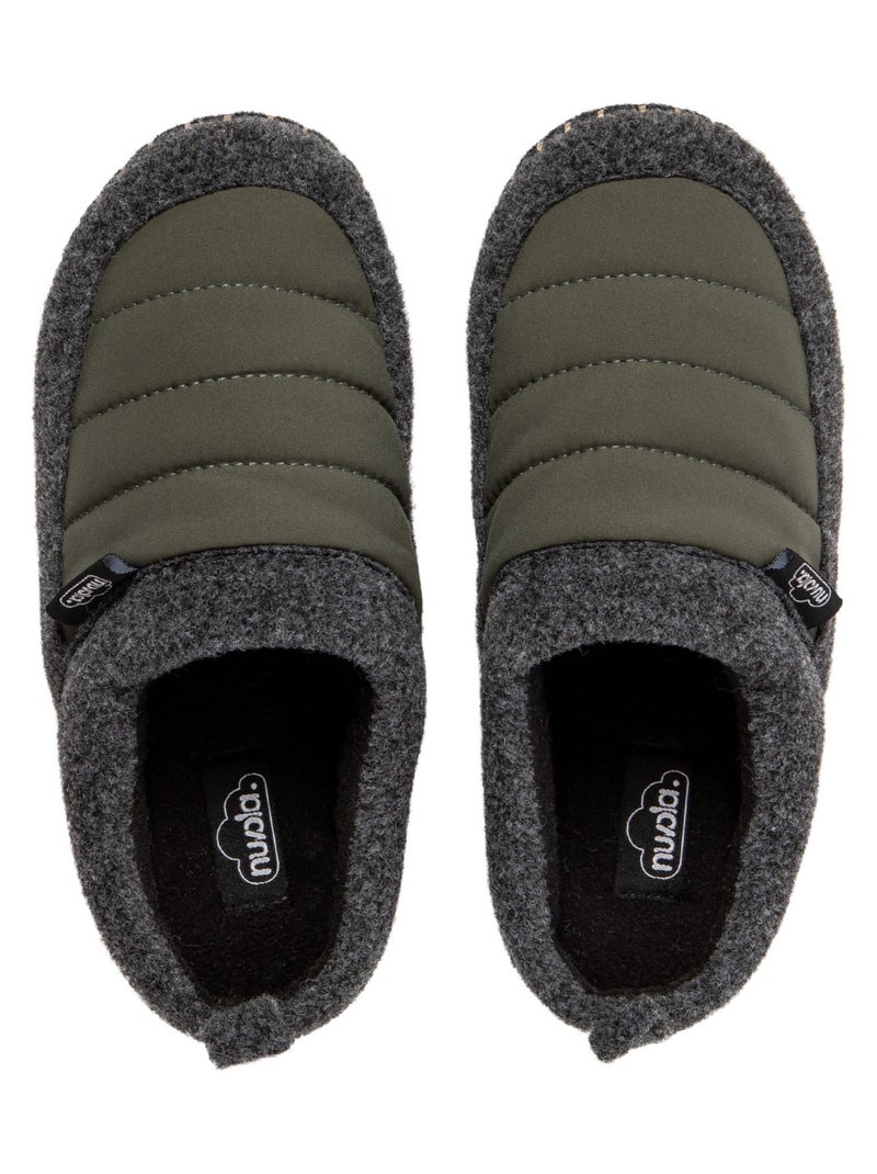 Chaussons unisexes Nuvola avec semelle en gomme Vert foncé - Kiabi