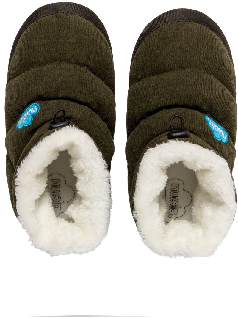 Chaussons unisexes Nuvola avec semelle en gomme Vert foncé - Kiabi
