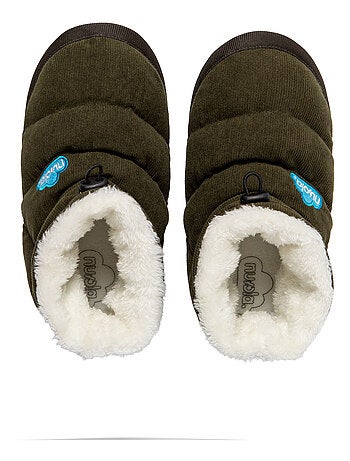 Chaussons unisexes Nuvola avec semelle en gomme