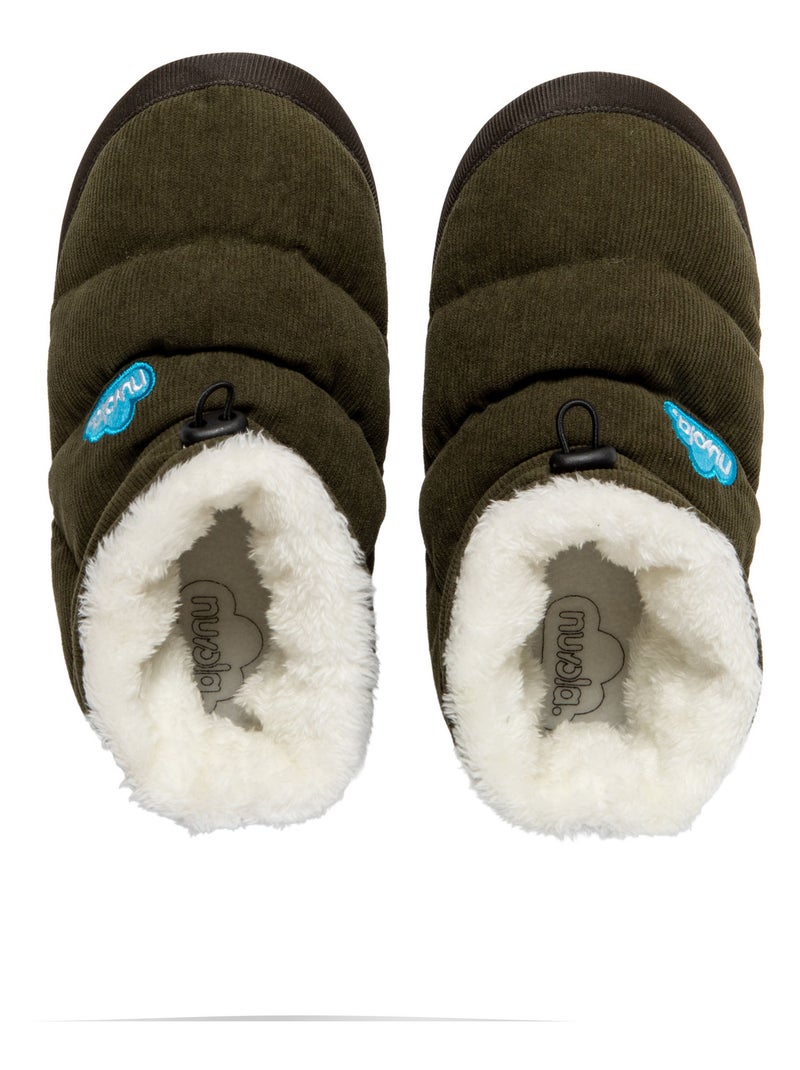 Chaussons unisexes Nuvola avec semelle en gomme Vert foncé - Kiabi