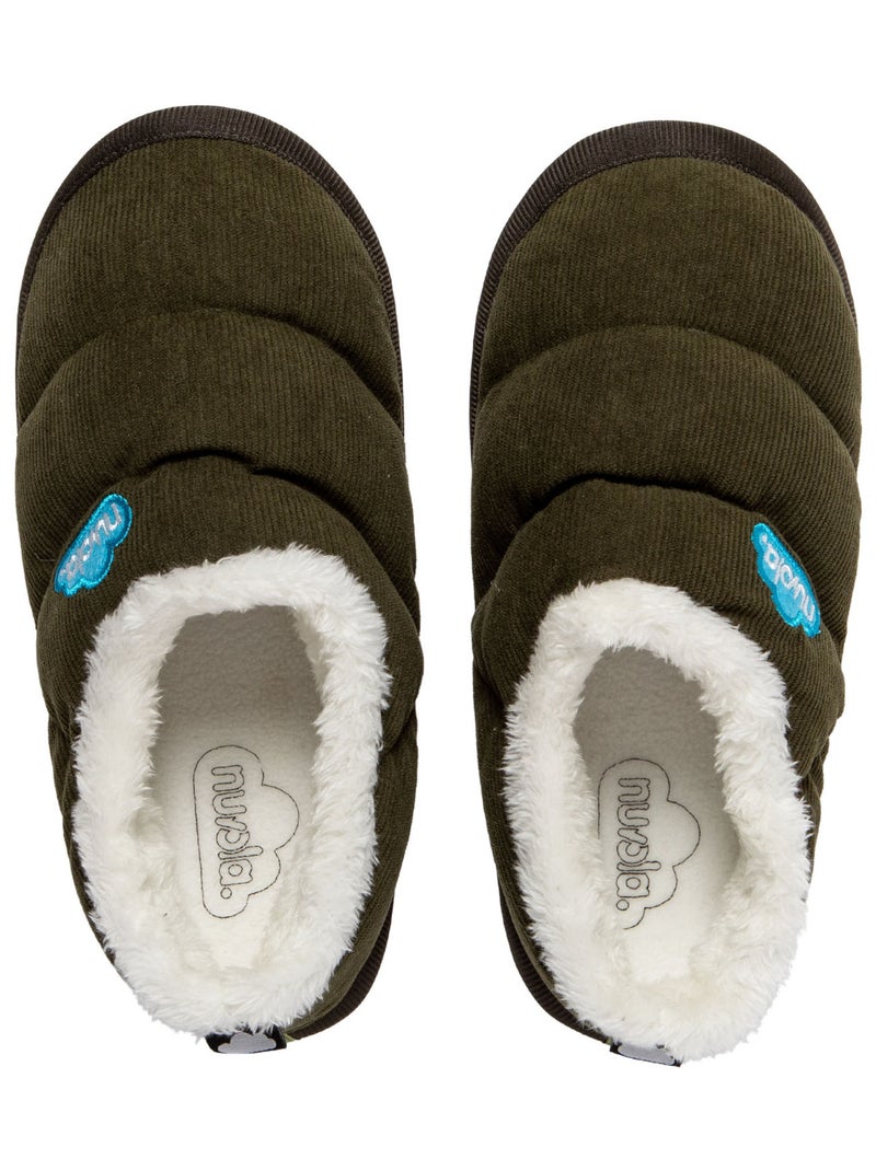 Chaussons unisexes Nuvola avec semelle en gomme Vert foncé - Kiabi