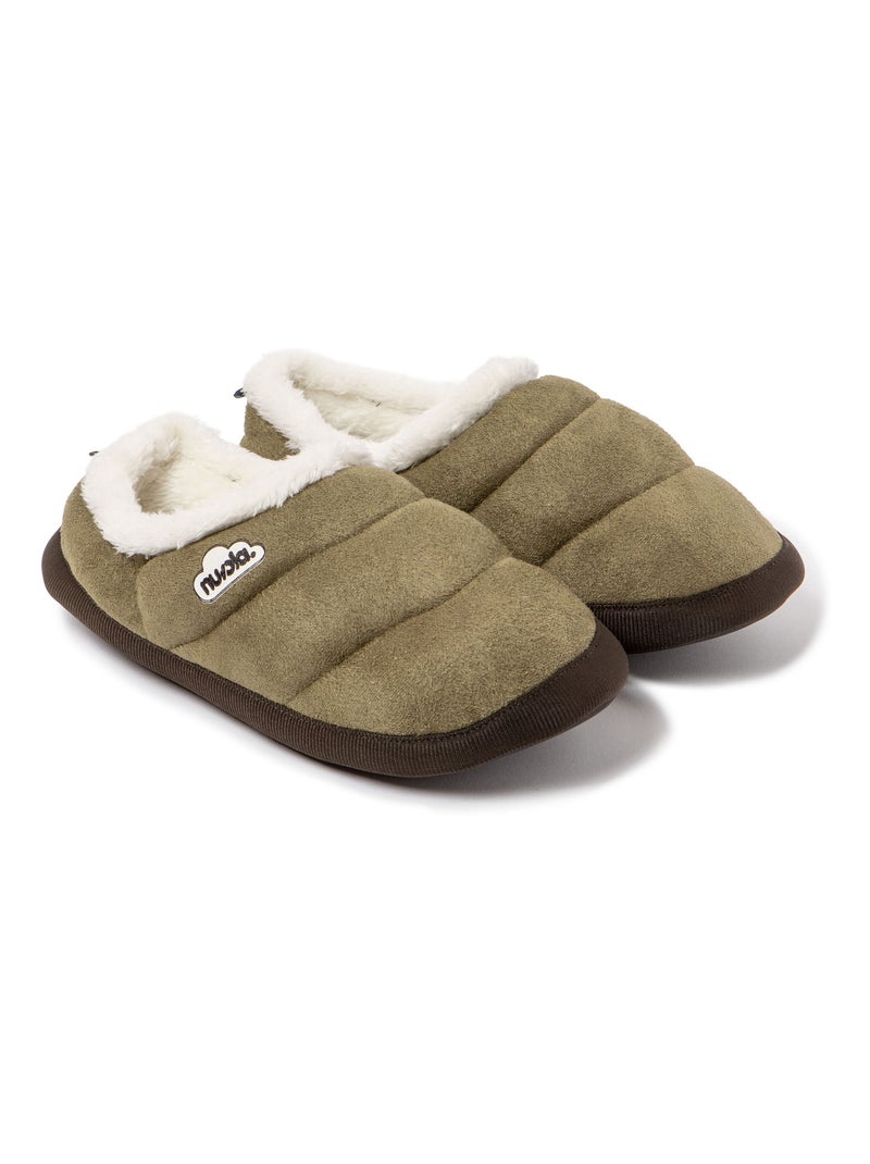 Chaussons unisexes Nuvola avec semelle en gomme Vert foncé - Kiabi