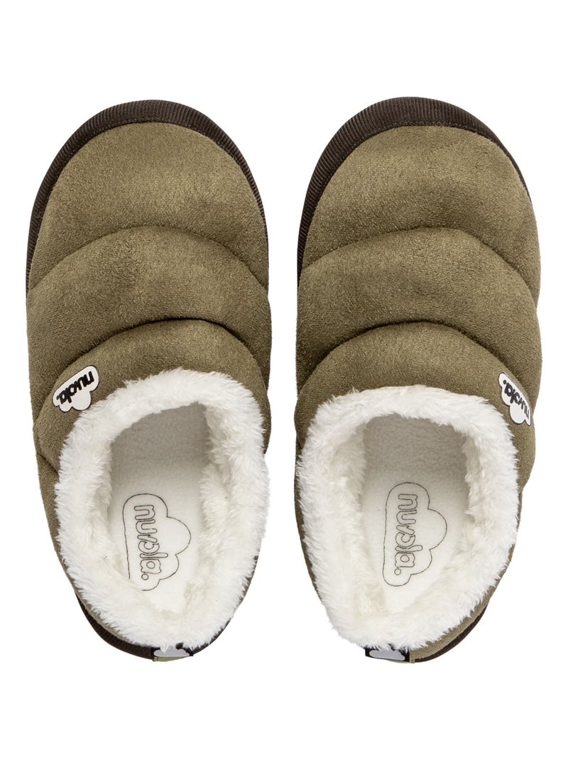 Chaussons unisexes Nuvola avec semelle en gomme Vert foncé - Kiabi