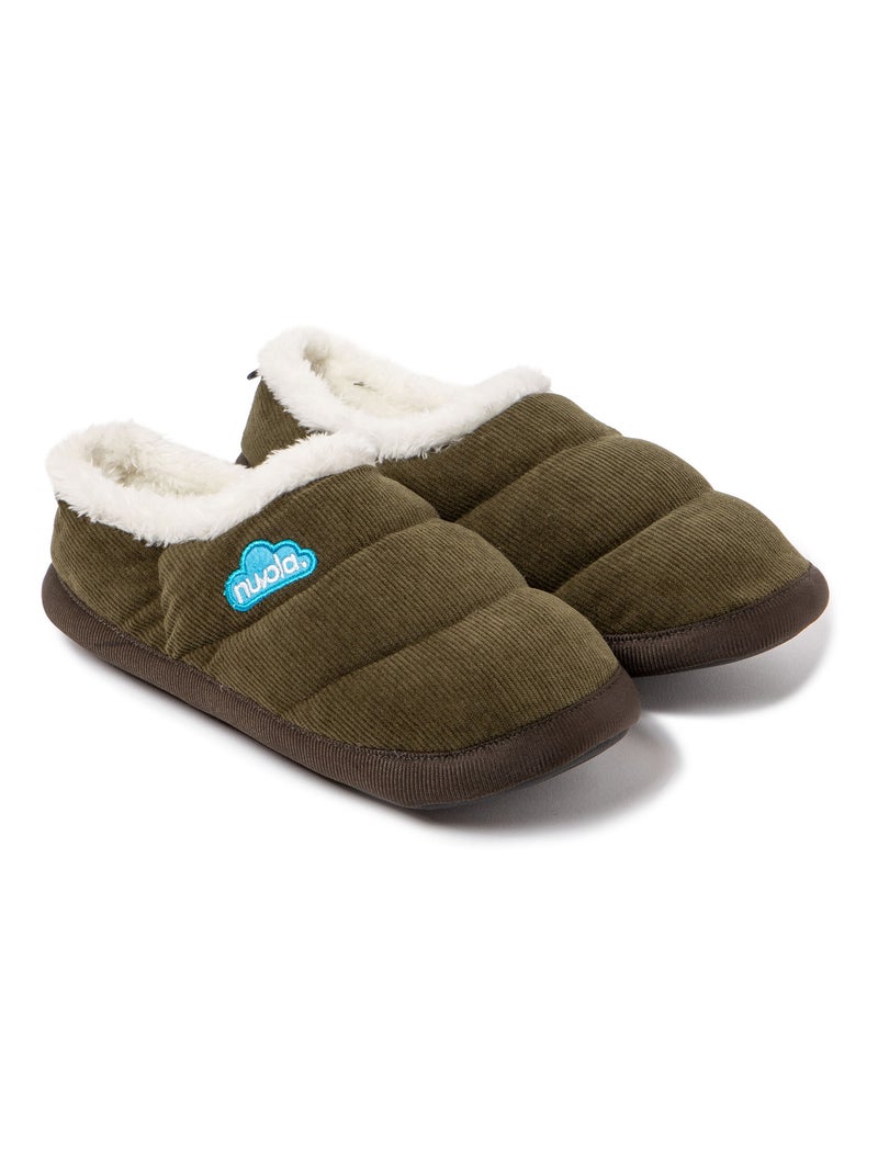 Chaussons unisexes Nuvola avec semelle en gomme Vert foncé - Kiabi