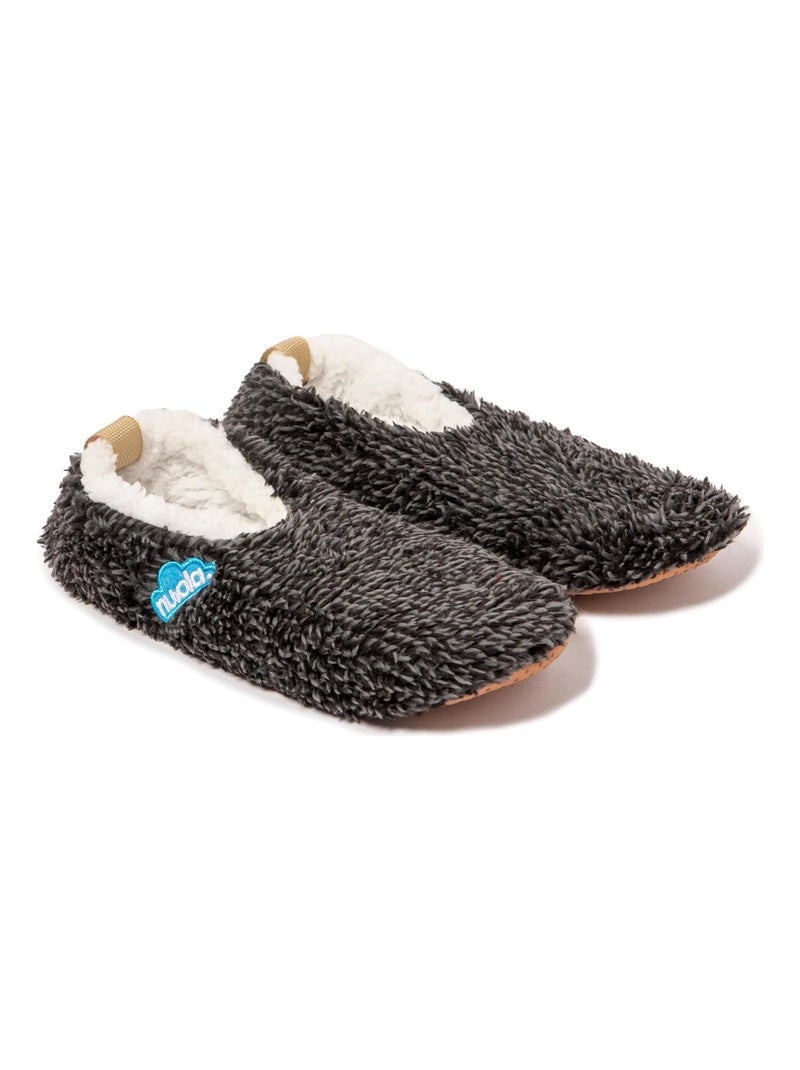 Chaussons unisexes Nuvola avec semelle textile Noir mat - Kiabi