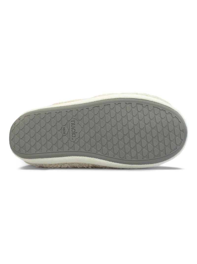 Chaussons unisexes Nuvola semelle en gomme Beige - Kiabi