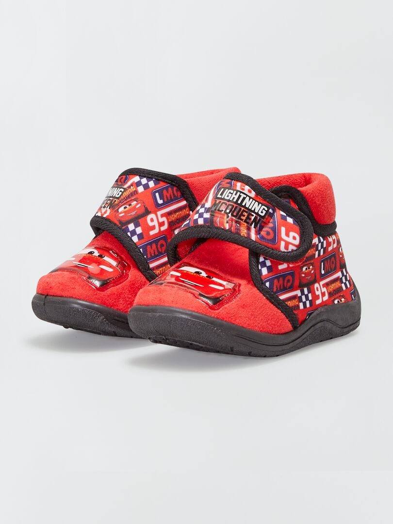 Chaussons velours 'Cars' rouge - Kiabi