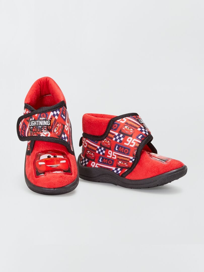 Chaussons velours 'Cars' rouge - Kiabi