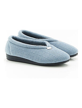 Chaussons velours côtelé brillant - Damart