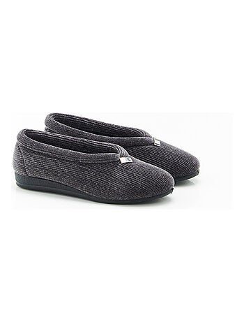 Chaussons velours côtelé brillant - Damart