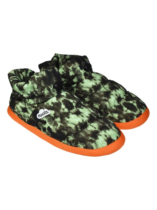 Chaussons verts unisexes avec semelle en gomme - Kiabi