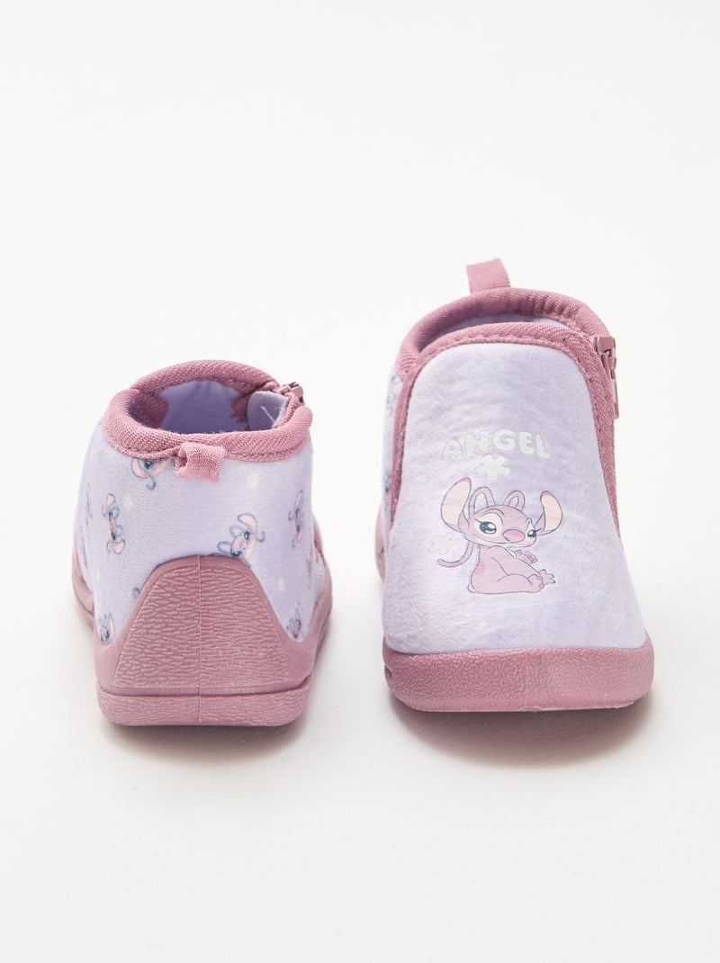 Chaussons zippés 'Angel' 'Stitch' Rose - Kiabi