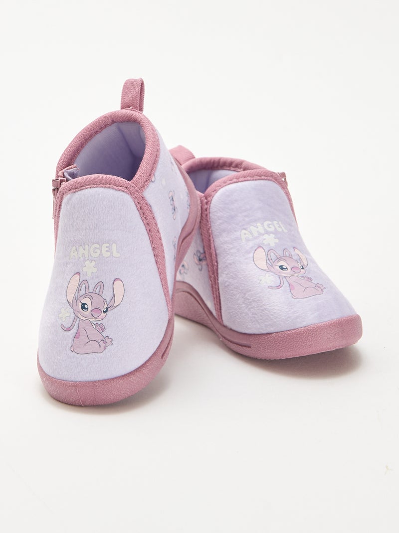 Chaussons zippés 'Angel' 'Stitch' Rose - Kiabi