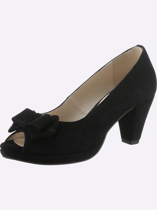 Chaussure à Bout Ouvert Cuir Velours De Chèvre - Taille Standard - Helline - Kiabi