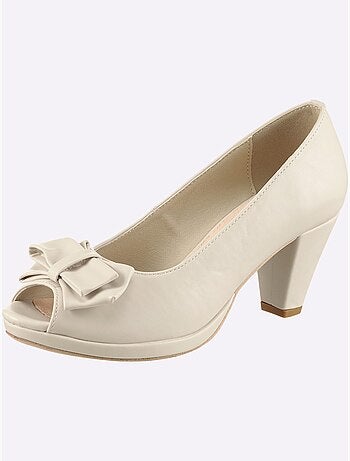 Chaussure à Bout Ouvert Imitation Cuir Souple - Taille Standard - Helline