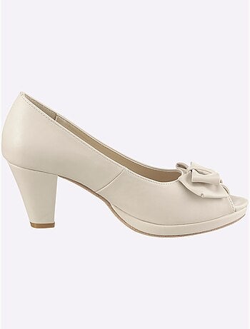 Chaussure à Bout Ouvert Imitation Cuir Souple - Taille Standard - Helline