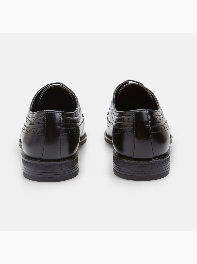 Chaussure à lacets avec brogue Bata Noir - Kiabi