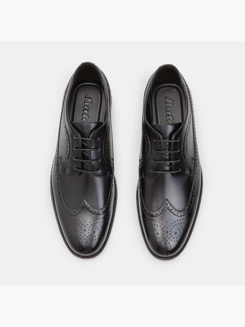 Chaussure à lacets avec brogue Bata Noir - Kiabi