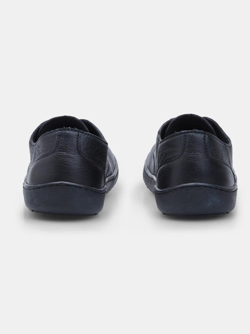 Chaussure à lacets Barefoot en cuir  Bata Noir - Kiabi