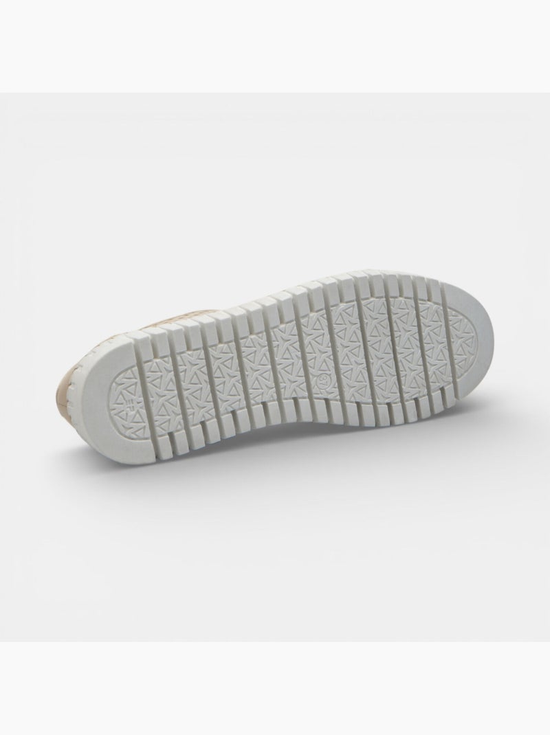 Chaussure à lacets en cuir ajouré Bata Beige - Kiabi