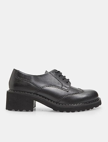 Chaussure à lacets en cuir avec talon de 4,5 cm BATA