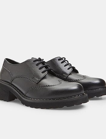 Chaussure à lacets en cuir avec talon de 4,5 cm BATA