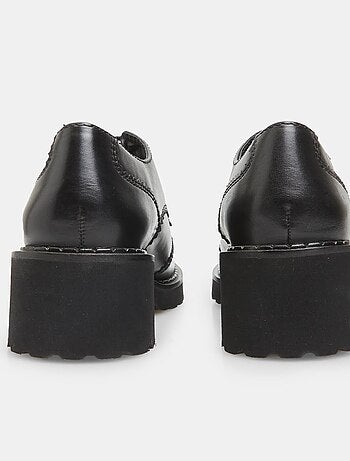 Chaussure à lacets en cuir avec talon de 4,5 cm BATA