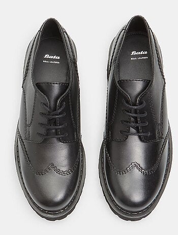 Chaussure à lacets en cuir avec talon de 4,5 cm BATA