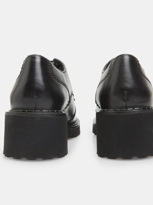 Chaussure à lacets en cuir avec talon de 4,5 cm BATA - Kiabi