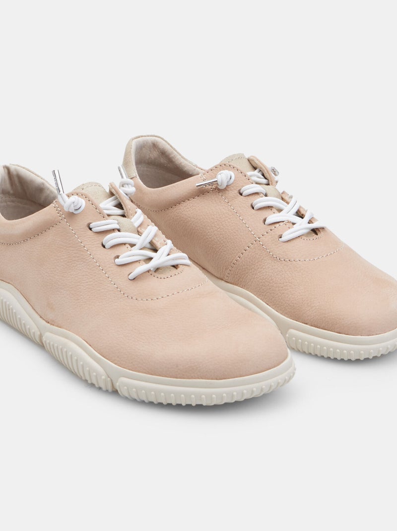 Chaussure à lacets en cuir  Bata Beige - Kiabi