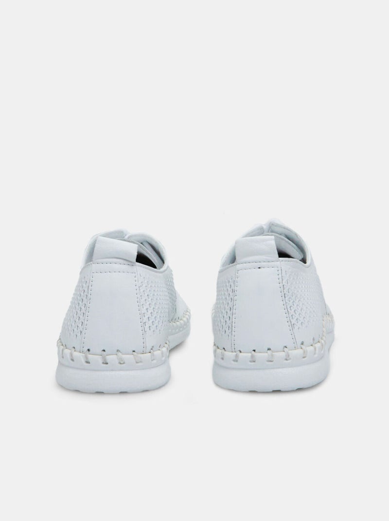 Chaussure à lacets en cuir BATA Blanc - Kiabi