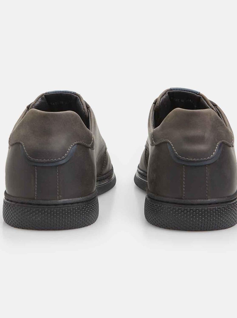 Chaussure à lacets en cuir  BATA Bleu - Kiabi