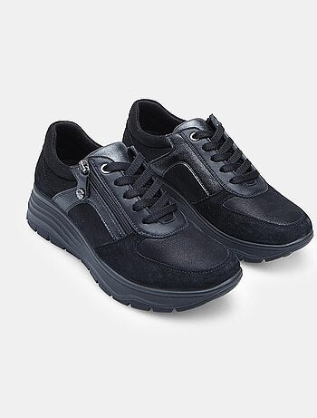 Chaussure à lacets en daim avec fermeture éclair Bata