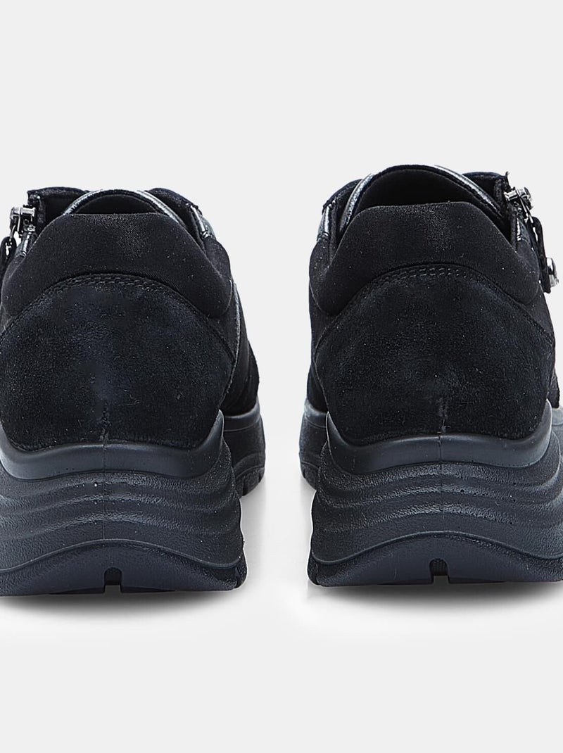 Chaussure à lacets en daim avec fermeture éclair  Bata Noir - Kiabi