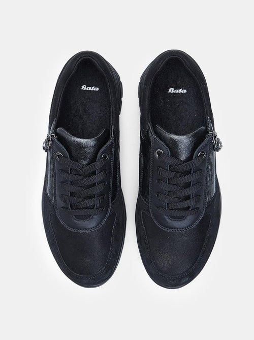 Chaussure à lacets en daim avec fermeture éclair  Bata - Kiabi