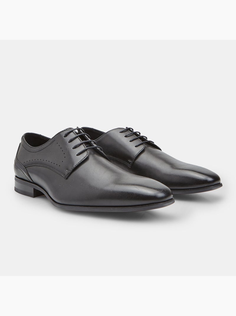 Chaussure à lacets pour homme en vernis Noir - Kiabi