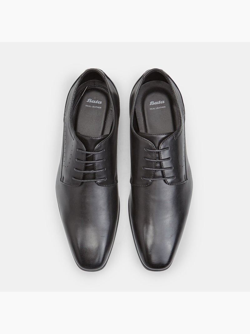 Chaussure à lacets pour homme en vernis Noir - Kiabi