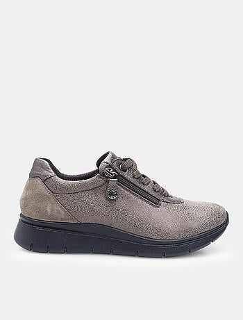 Chaussure à lacets zippée bata