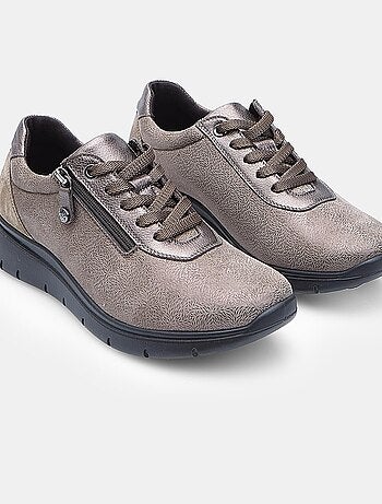 Chaussure à lacets zippée bata