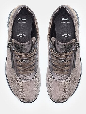 Chaussure à lacets zippée bata